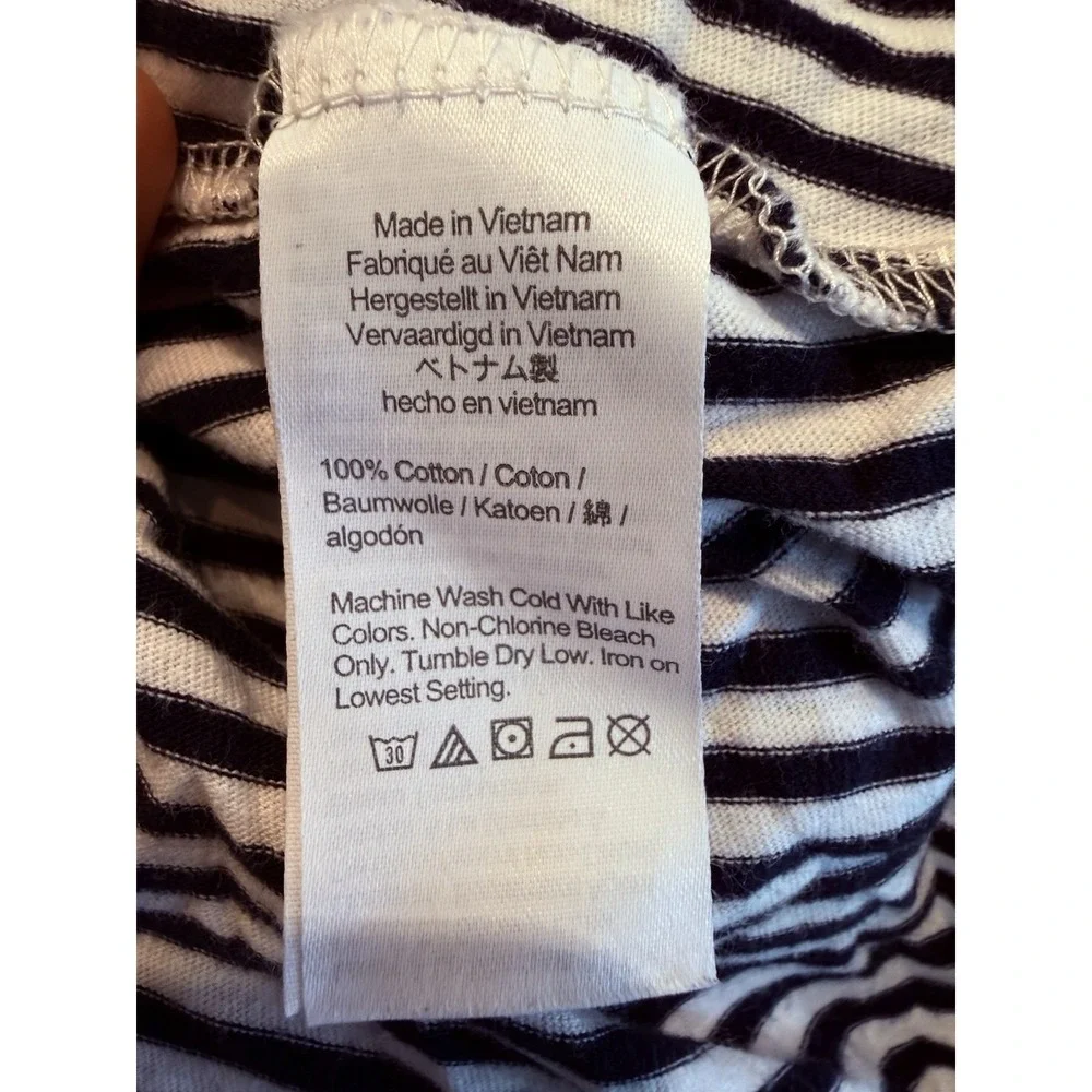 J. Crew crewcuts girls tiered casual sleeveless maxi dress, XL, navy & white